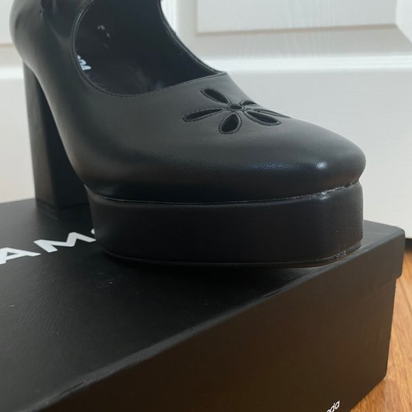 NWT Lamoda Platform Flower Mary Jane Heels Size 10 - Picture 10 of 13
